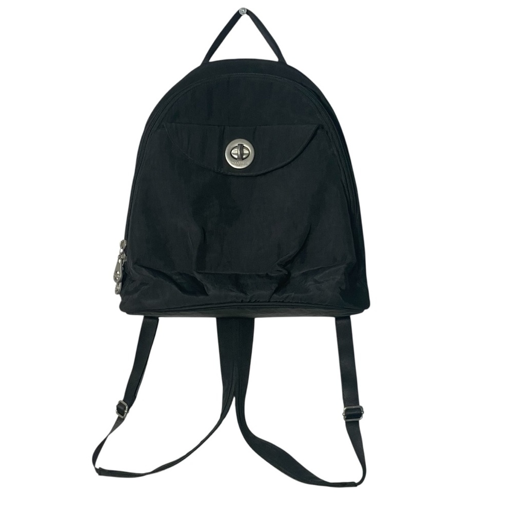 Baggallini Dallas Black Nylon Convertible Strap Small Travel Backpack